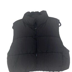 Divided Vest Boys Black Full Zip Size Large Puffer